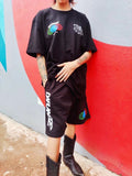 DAPLANETZ WORLDWIDE STADIUM SHORTS - BLACK