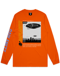 "ALIENS INVADE THE BIG EASY" LONG SLEEVE TEE - ORANGE