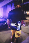 "LIVE WITH NO REGRETS" OVERSIZED TEE - BLACK